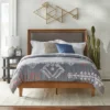 Queen Shaye Upholstered And Rustic Wood Bed - Buylateral