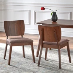 7Pc Bernard Mid-Century Dining Set Walnut - Buylateral 4 7Pc Bernard Mid-Century Dining Set Walnut - Buylateral -Buylateral Shop GUEST 0e962bc4 6ecf 47d0 bb1d 3157346d802a