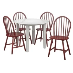 5pc Chadwick Drop Leaf Dining Set With 4 Windsor Chairs - Buylateral -Buylateral Shop GUEST 387845f6 71fc 42b6 8e29 a4f576beaed0
