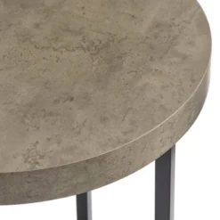 Era Round Contemporary End Table Gray/Black  - Buylateral -Buylateral Shop GUEST 3d19f5c7 405d 4b0a b9ad eaca379889fe