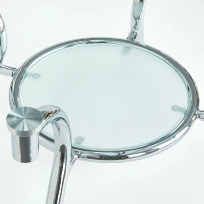 39.5" Round Mabel Glass Top and Chrome Base Dining Table Clear/Chrome - Buylateral 39.5" Round Mabel Glass Top And Chrome Base Dining Table Clear/Chrome - Buylateral -Buylateral Shop GUEST 423dbf09 3476 463f b18d 70e673cd9d8e