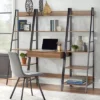 3pc Denton Ladder Desk And Shelf Walnut/Black - Buylateral -Buylateral Shop GUEST 4b6f4325 ba09 4e99 9853 19050a76ff99