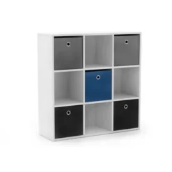 7.5" Utility Bookcase With 5 Fabric Bins - Buylateral -Buylateral Shop GUEST 4f092cd7 87e3 43ea 9ed3 8d6f6e80cb71