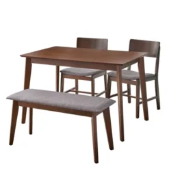 4pc Celeste Dining Set With Bench - Buylateral -Buylateral Shop GUEST 50a27427 0e29 4f1f 8a1d 479afbed4622