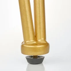 Set Of 2 30" Mazzini Faux Leather And Metal Counter Height Barstools White/Gold - Buylateral -Buylateral Shop GUEST 53b105fe 3303 49e7 a3a8 9cffe7bf57ca 1