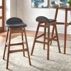 Set Of 2 30" Mid-Century Modern Barstools - Buylateral