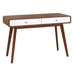 Cassie Writing Desk White/Walnut - Buylateral -Buylateral Shop GUEST 60c29bb7 53cd 4e40 a9a7 ff6e2a7f906f