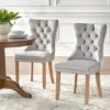 Set Of 2 Portico Tufted High Back Velvet Dining Chairs Gray - Buylateral -Buylateral Shop GUEST 6579e4a1 5fdd 4714 b70a 8abf45744e42