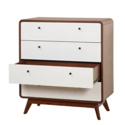 Cassie Mid-Century Modern 4 Drawer Chest Walnut/White - Buylateral -Buylateral Shop GUEST 6fff093a b024 4d8a af0e cfa9a4196499