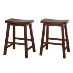 Set Of 2 24" Belfast Saddle Stools - Buylateral -Buylateral Shop GUEST 846f2fb6 22e9 4443 88c0 c2dc5db6087c