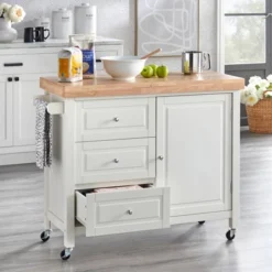Monterey Kitchen Cart White - Buylateral -Buylateral Shop GUEST 85eae7bf 7cec 4e5b 9043 ed0fa80eef24