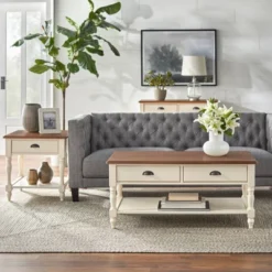 Liza Sofa Table White/Walnut - Buylateral -Buylateral Shop GUEST 9732ecbd 2907 4df3 a687 50129e9e9d18