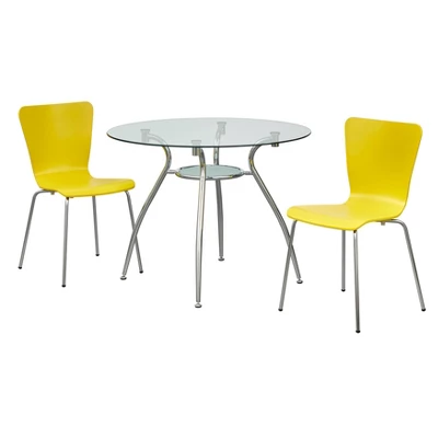 3pc Itza Round Glass Top and Chrome Base Dining Set - Buylateral 3pc Itza Round Glass Top And Chrome Base Dining Set - Buylateral -Buylateral Shop GUEST aa0a19a0 cc3e 4407 baef 87707d01a68d