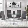 5pc Nora Round Pedestal Table Dining Set Gray/White - Buylateral -Buylateral Shop GUEST aa15a9d4 e89d 45c9 a57d bde07ca8a6db