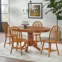 Farmhouse Extendable Dining Table Wood/Oak - Buylateral -Buylateral Shop GUEST aded85e7 24bb 4972 a80f 0822c89ced4f