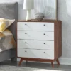 Cassie Mid-Century Modern 4 Drawer Chest Walnut/White - Buylateral -Buylateral Shop GUEST afa1d437 9a71 40c8 a6cd 150122d9658c