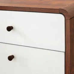 Cassie 2 Drawer File Cabinet White/Walnut - Buylateral -Buylateral Shop GUEST afef1f9a 0769 4b95 9679 ec63048ae7f5