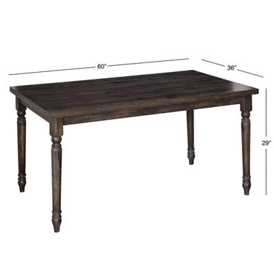60" Burntwood Wide Rectangular Dining Table Weathered Gray - Buylateral 60" Burntwood Wide Rectangular Dining Table Weathered Gray - Buylateral -Buylateral Shop GUEST b0b33b24 4f7b 4cd7 a2c2 dfb3c6155acd