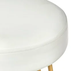 Set Of 2 30" Mazzini Faux Leather And Metal Counter Height Barstools White/Gold - Buylateral -Buylateral Shop GUEST b448a560 5ef4 4f53 9b1f c01cb1dc9f7d