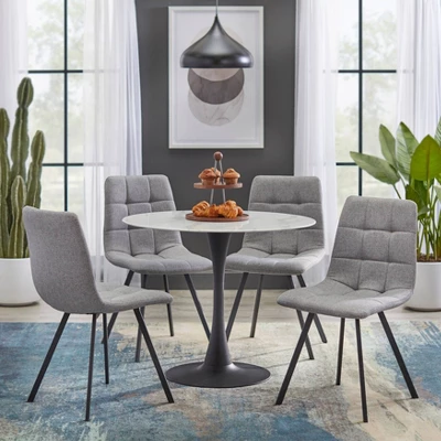 36" 5Pc Rho Round Dining Set Gray - Buylateral 36" 5Pc Rho Round Dining Set Gray - Buylateral -Buylateral Shop GUEST b4d1e7e2 2e4e 4d4b bb10 31fa45f251d3