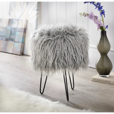 Patrice Faux Fur Stool - Buylateral Patrice Faux Fur Stool - Buylateral -Buylateral Shop GUEST c1b8d7ae 3263 4bb4 83da de8e36903021