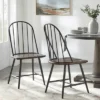 Set Of 2 Milo Windsor Metal With Wood Seat Dining Chairs Black/Espresso Brown - Buylateral -Buylateral Shop GUEST c2ad2544 41b0 4a24 8d4a 403b9776f2a6