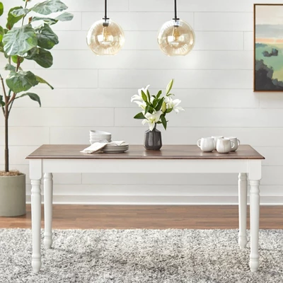 Skipton Dining Table White/Walnut - Buylateral Skipton Dining Table White/Walnut - Buylateral -Buylateral Shop GUEST d4439249 2db2 4af7 a8e8 38d71663437c