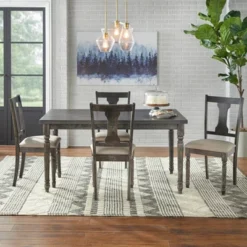 60" Burntwood Wide Rectangular Dining Table Weathered Gray - Buylateral 5 60" Burntwood Wide Rectangular Dining Table Weathered Gray - Buylateral -Buylateral Shop GUEST d7571971 535b 4bd6 842d 9eb19282fff6