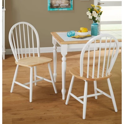 3pc Chester Tile Top Dining Set White/Natural - Buylateral 3pc Chester Tile Top Dining Set White/Natural - Buylateral -Buylateral Shop GUEST d97188f9 4e8f 49d5 af39 9ad04f381280