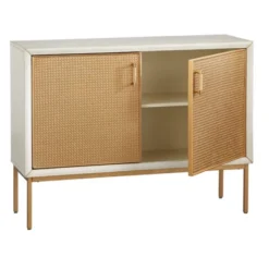 Lati Rattan Door Buffet Antique White/Natural - Buylateral -Buylateral Shop GUEST e80fccf0 154a 40f6 8ce4 c9508a384fea