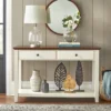 Charleston Sofa Table Off White/Chestnut - Buylateral
