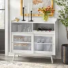Dublin Bar Cabinet With Sliding Glass Doors White - Buylateral -Buylateral Shop GUEST fa726d25 796d 4ebe b844 09cb1cfbcabd
